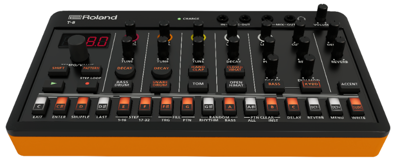 Separate Roland Aira T-8 Bass and Drums Channels